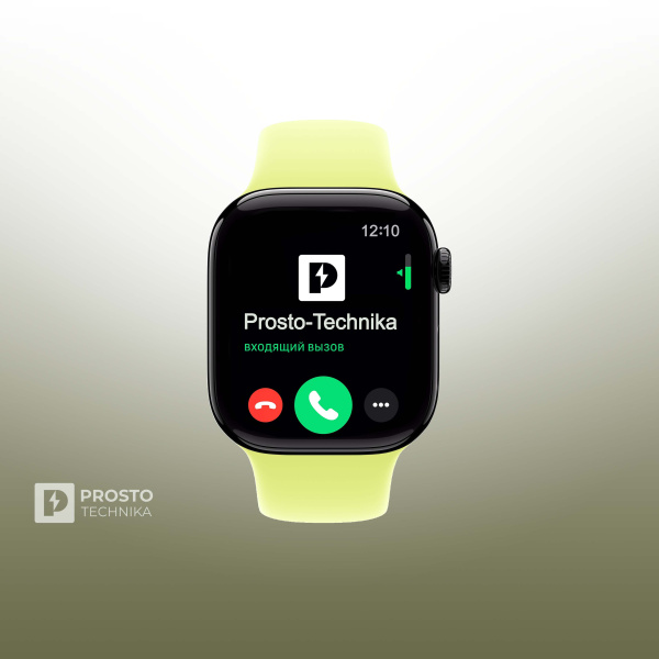 Apple Watch S11 46mm Jet Black Sport Band Neon Yellow S/M